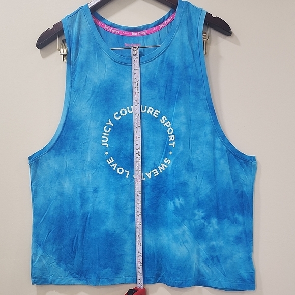 Juicy Couture Blue Muscle Tee with Tie-Dye Effect - Picture 9 of 10